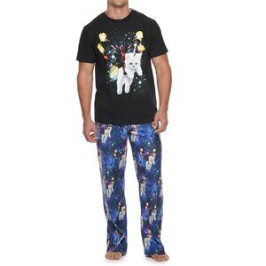 New! Deadpool Unicorn Kitty 2-PC Pajama Set T-Shirt & Lounge Pants